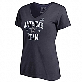 Women Cowboys Navy 2018 NFL Playoffs America's Team Shirt